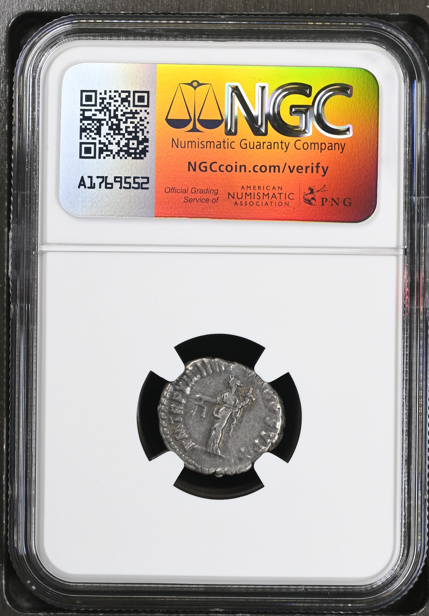 Roman Empire - Commodus - Silver Denarius - NGC VF - RIC:164