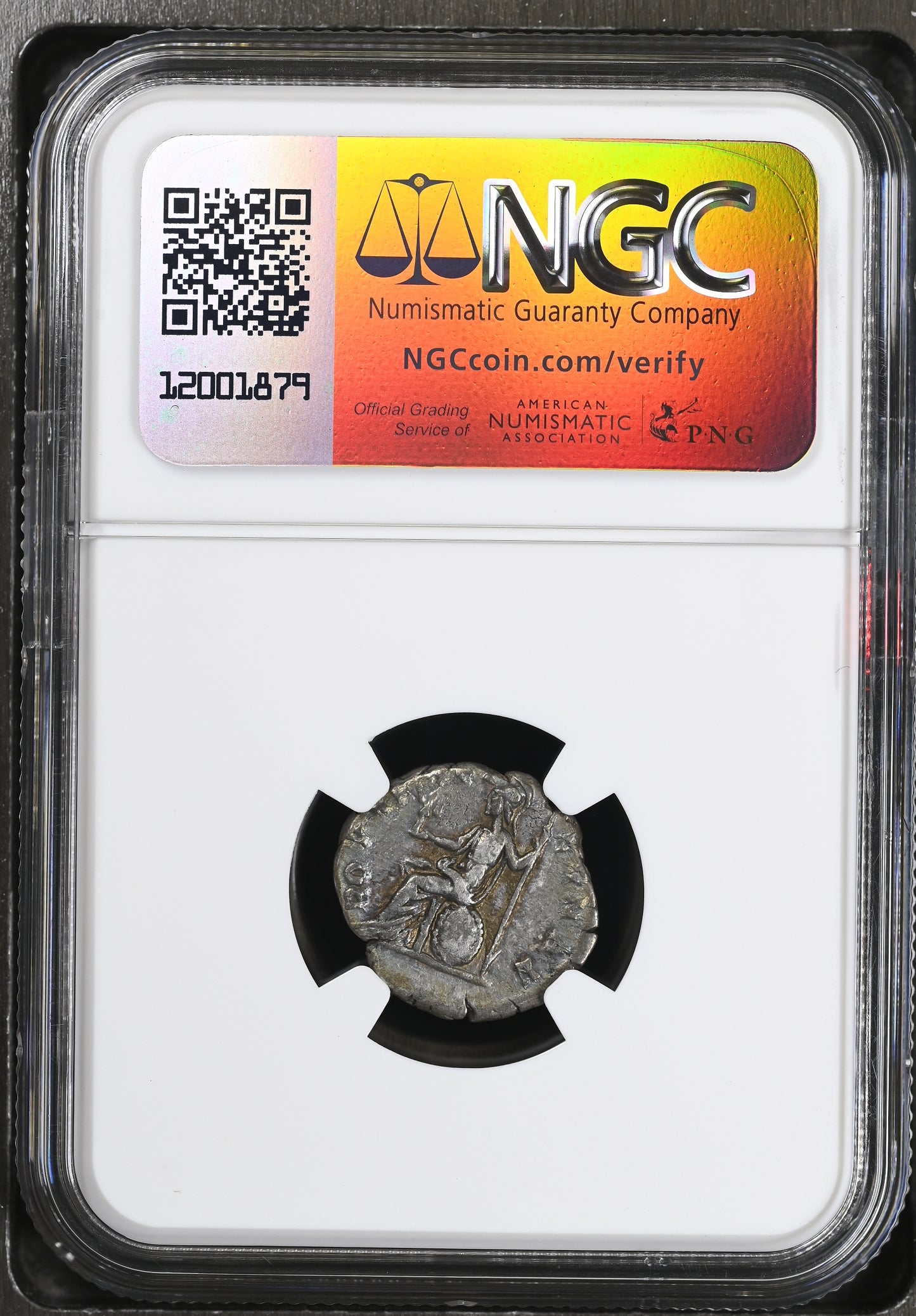 Roman Empire - Clodius Albinus - Silver Denarius - NGC Ch F - RIC:11a