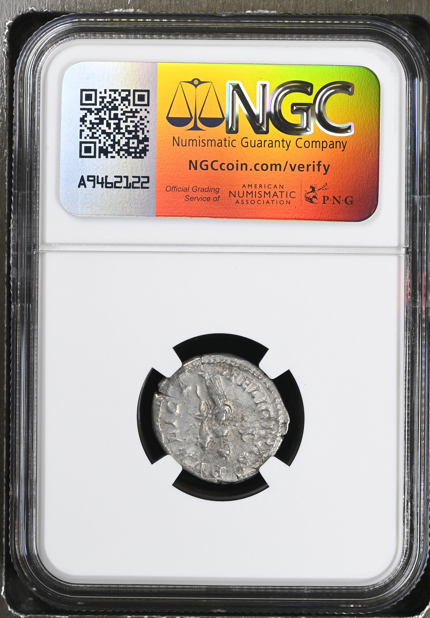 Roman Empire - Geta - Silver Denarius - NGC XF - RIC:9a