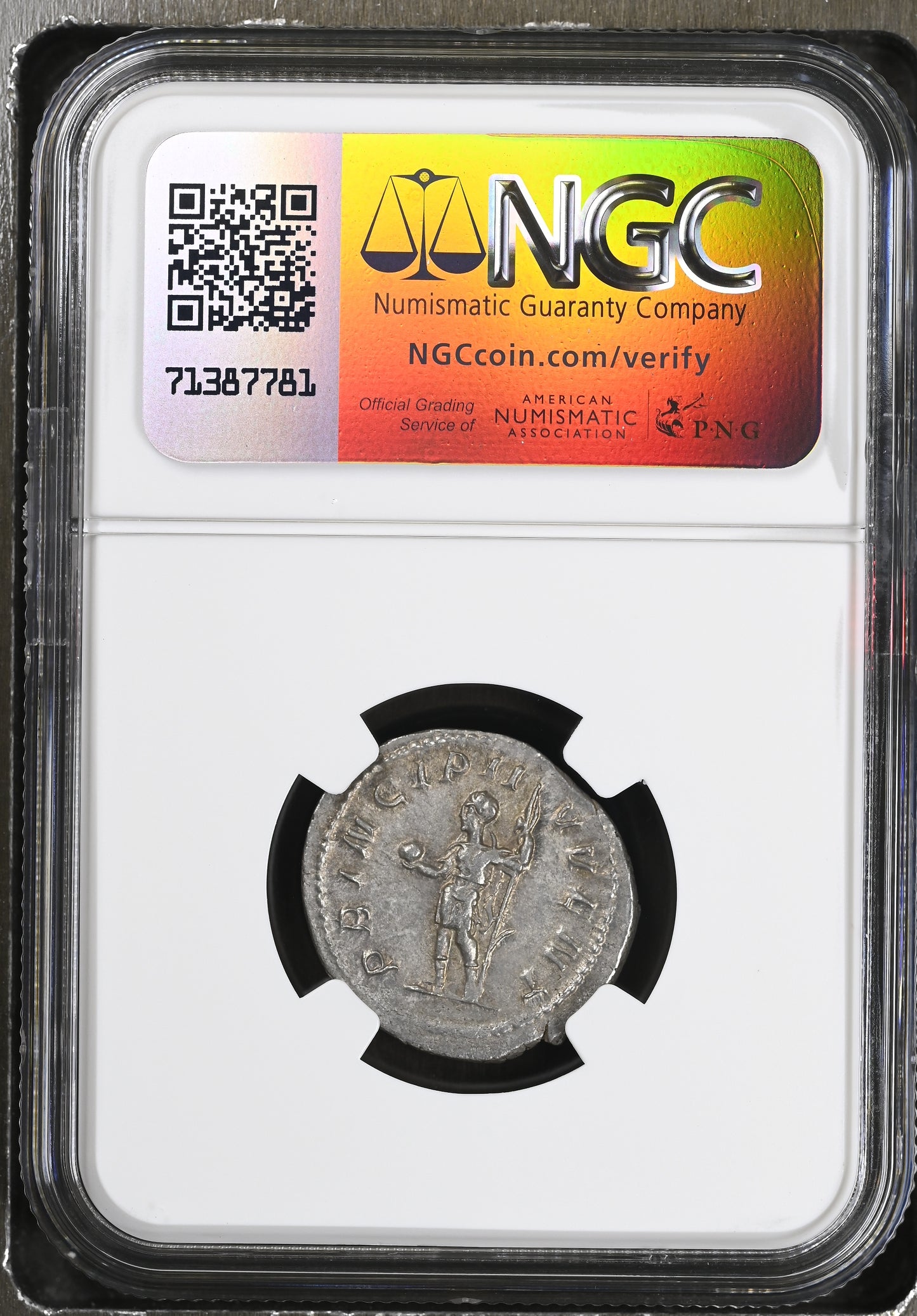 Roman Empire - Philip II - Silver Double-Denarius - NGC Ch XF - RIC:218d