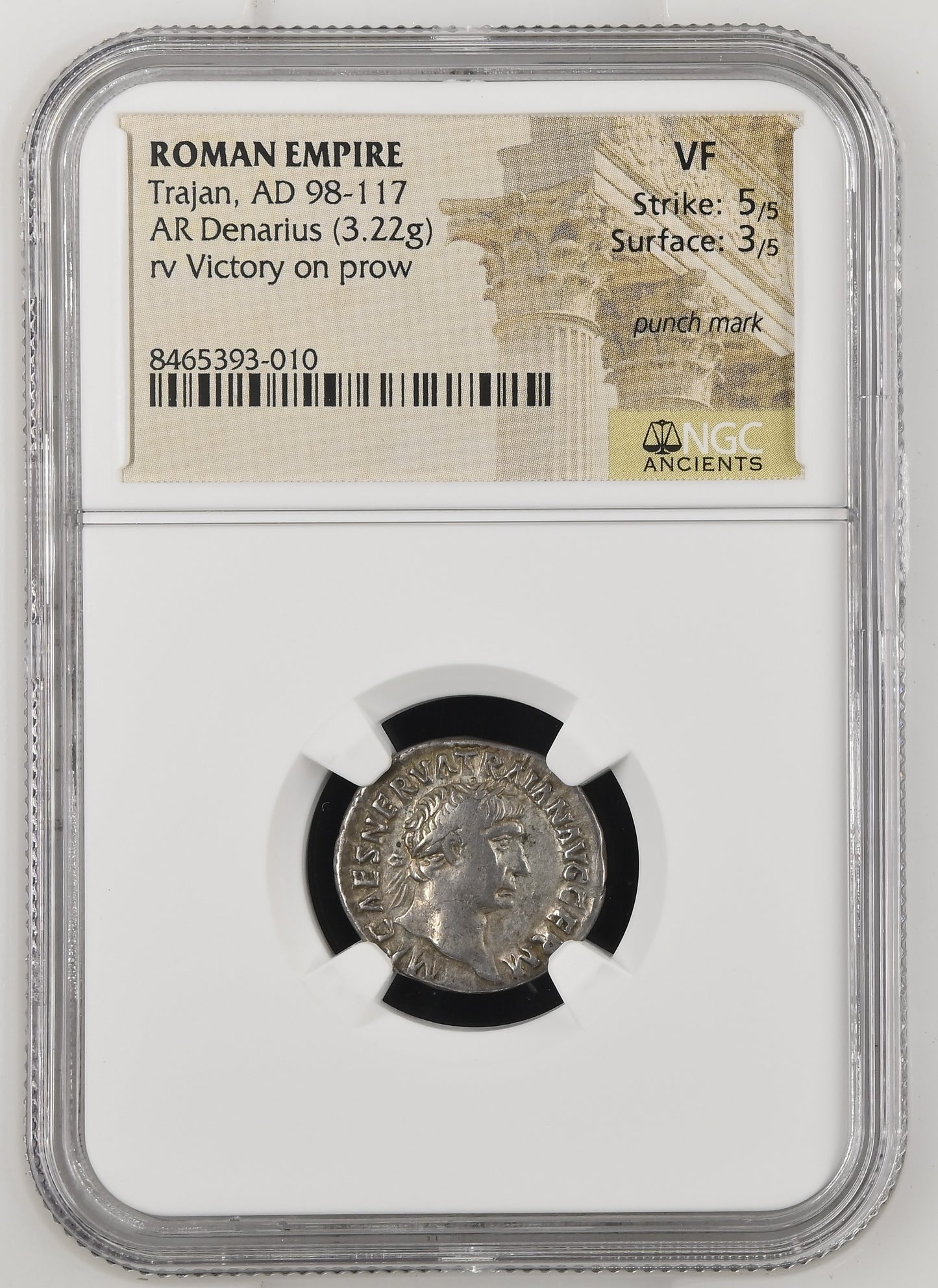 Roman Empire - Trajan - Silver Denarius - NGC VF - RIC:59