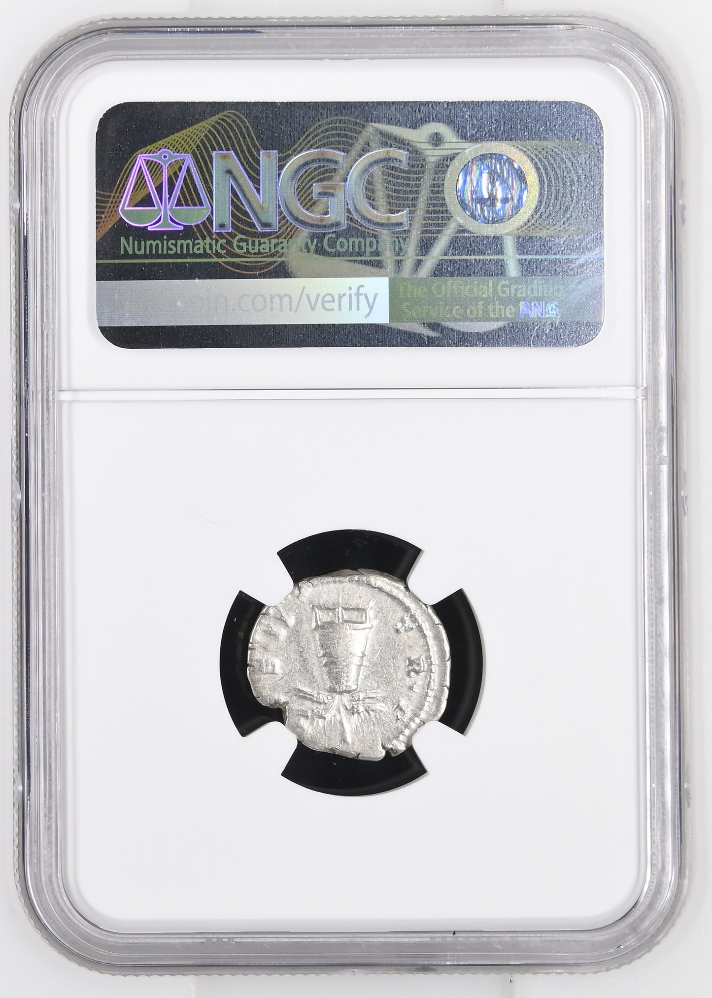 Roman Empire - Antoninus Pius - Silver Denarius - NGC Ch VF - RIC:44