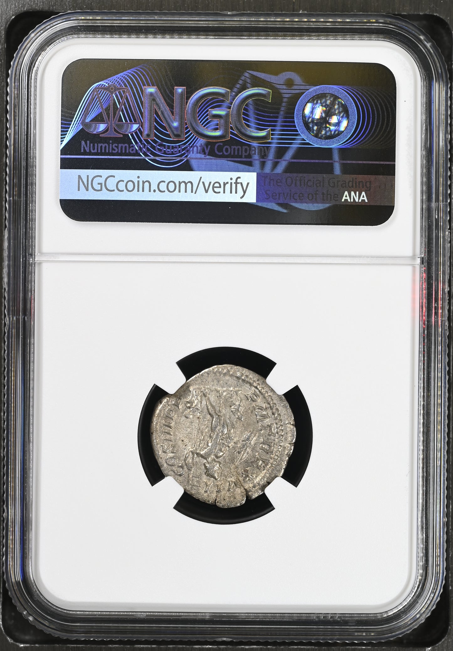 Roman Empire - Septimius Severus - Silver Denarius - NGC Ch VF