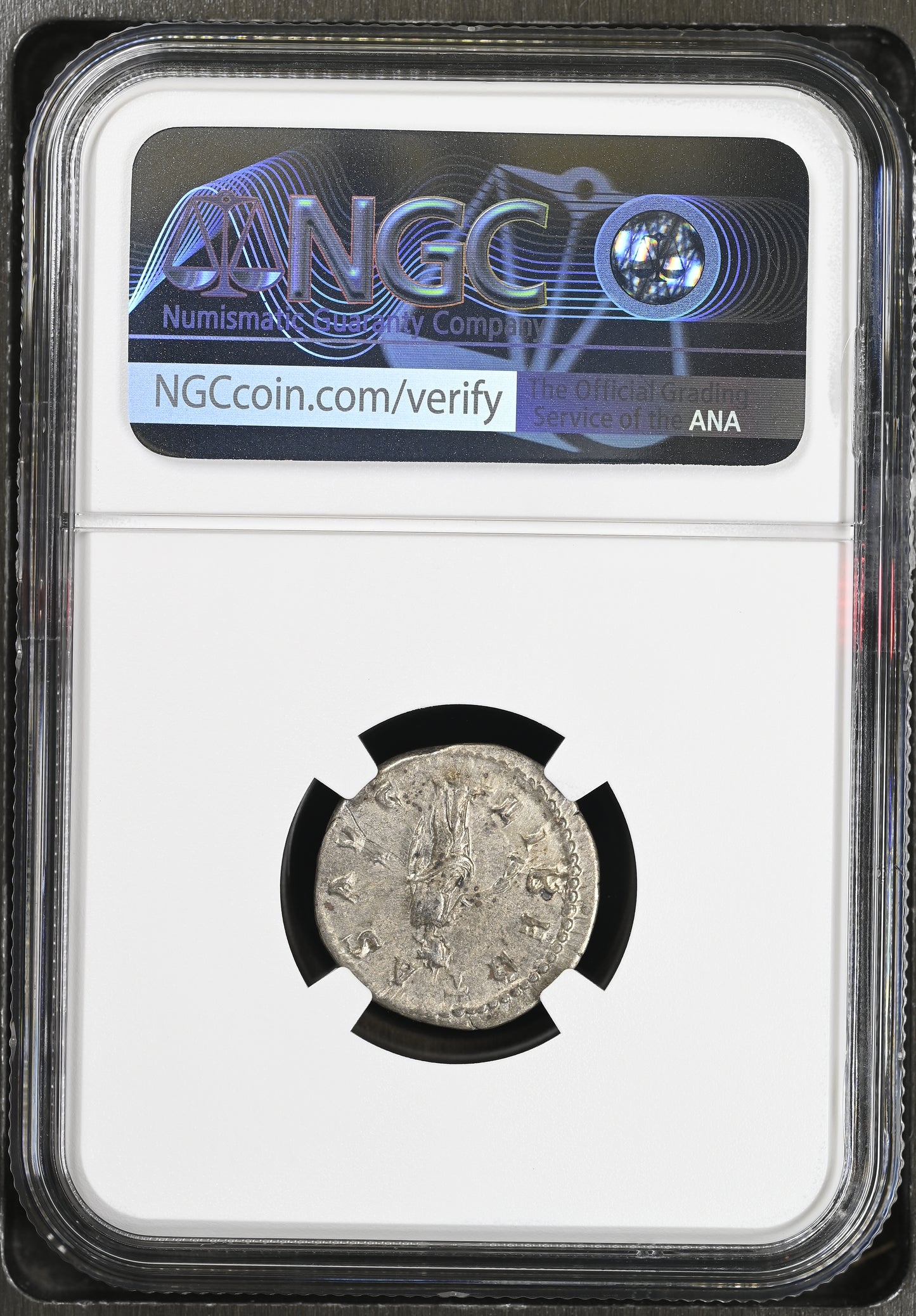 Roman Empire - Elagabalus - Silver Denarius - NGC Ch VF