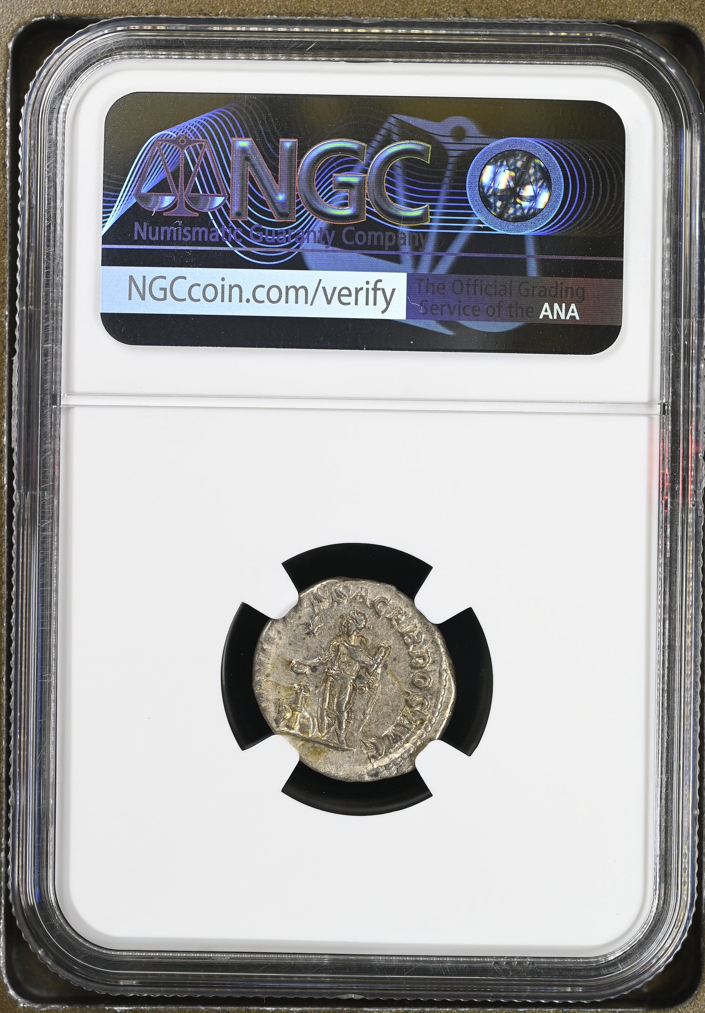 Roman Empire - Elagabalus - Silver Denarius - NGC XF