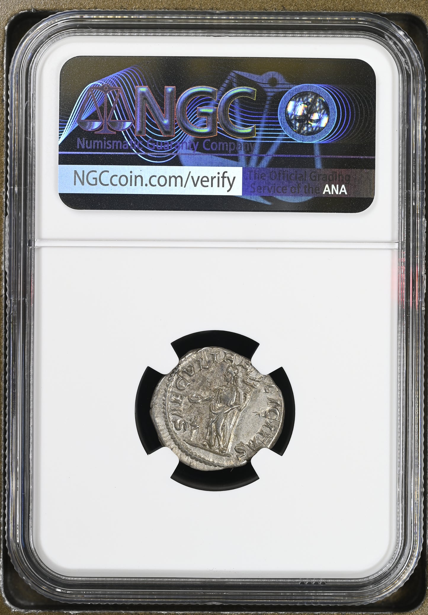 Roman Empire - Julia Maesa - Silver Denarius - NGC XF