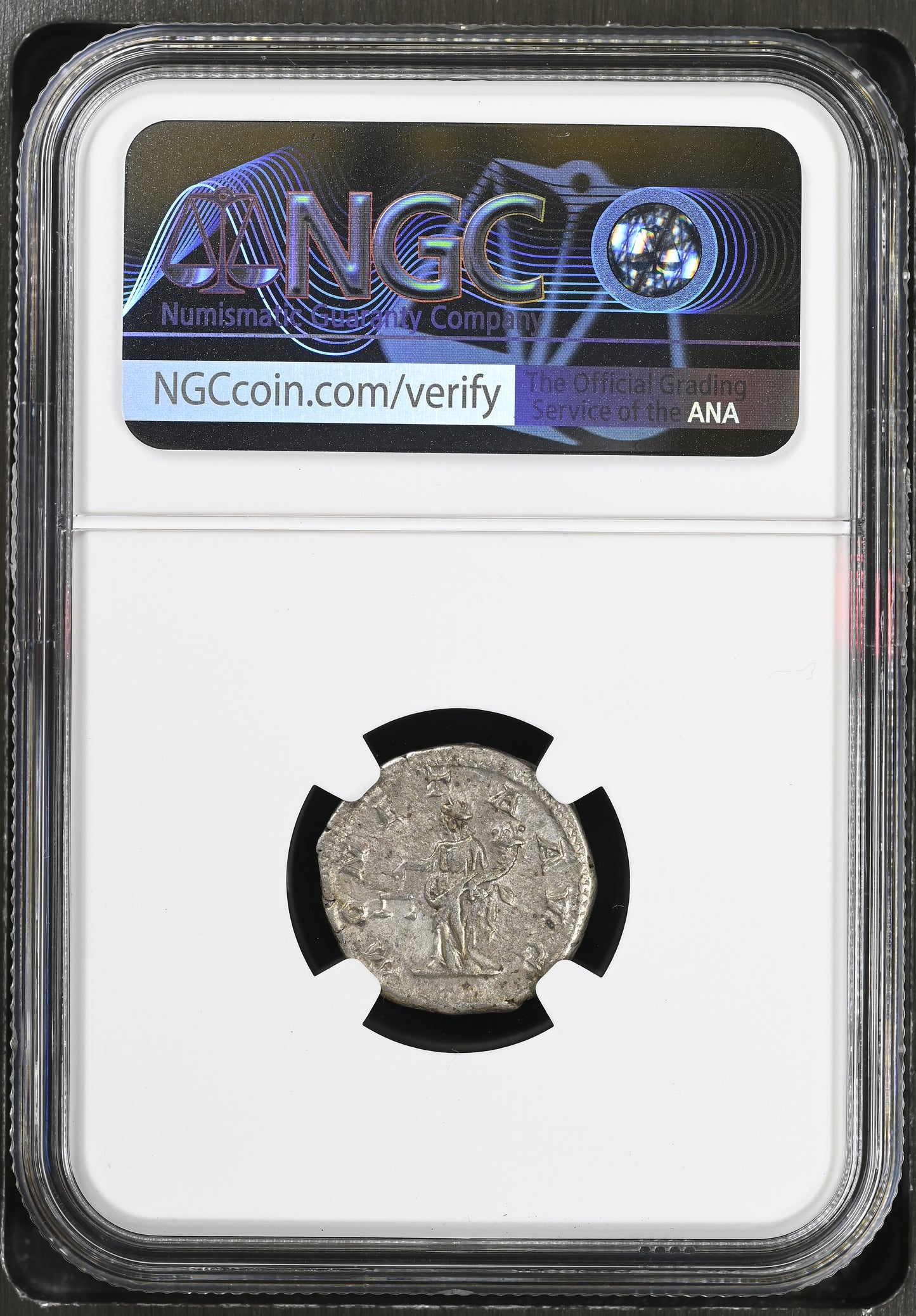 Roman Empire - Caracalla - Silver Denarius - NGC Ch VF