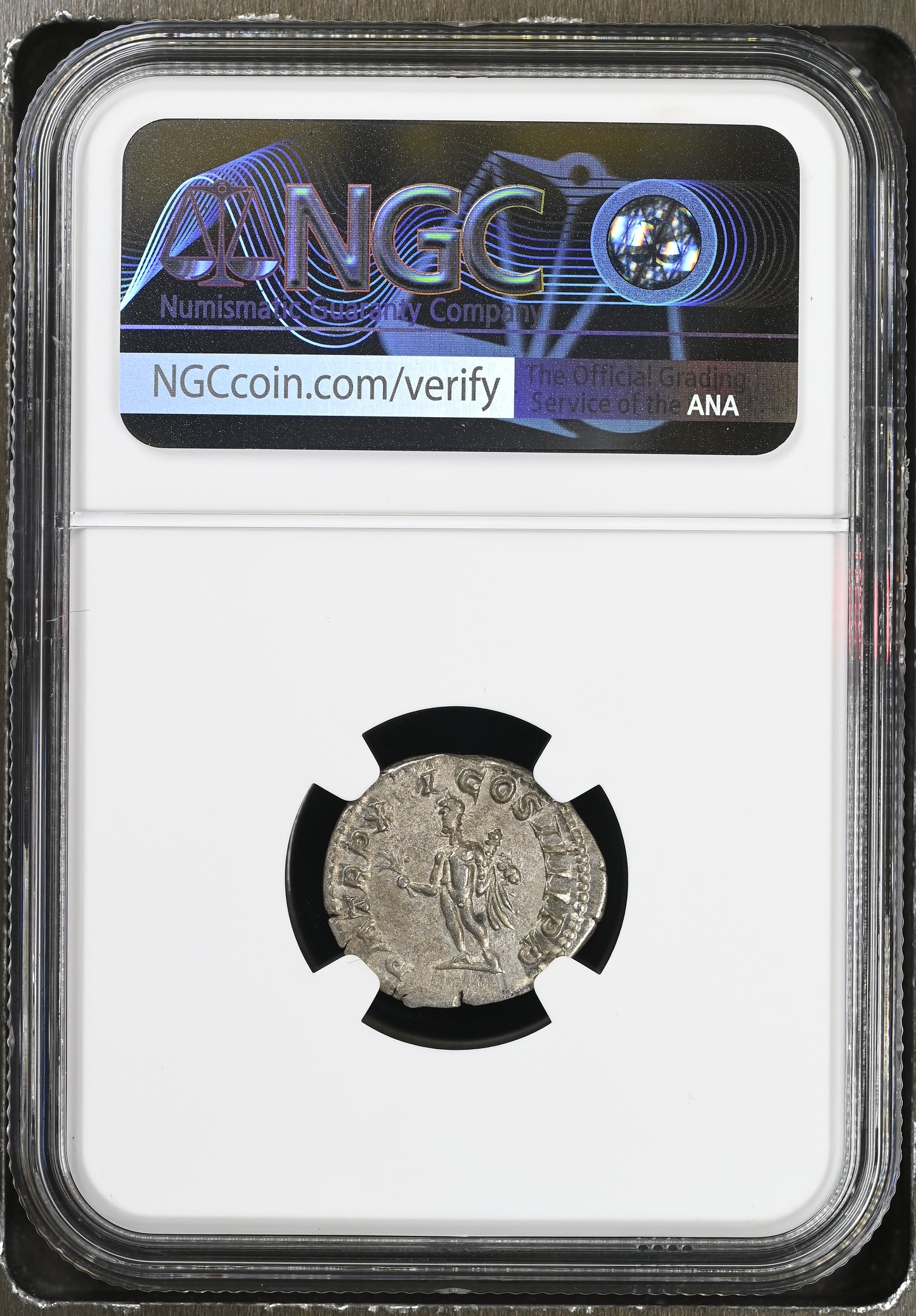 Roman Empire - Caracalla - Silver Denarius - NGC Ch VF