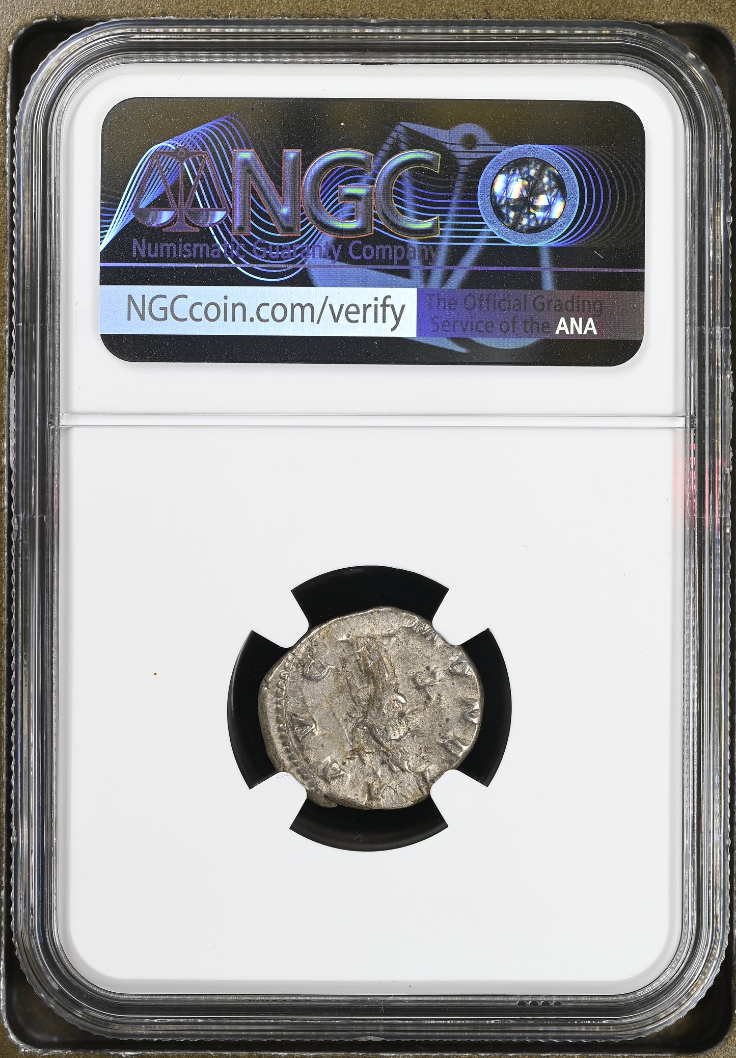 Roman Empire - Caracalla - Silver Denarius - NGC Ch VF