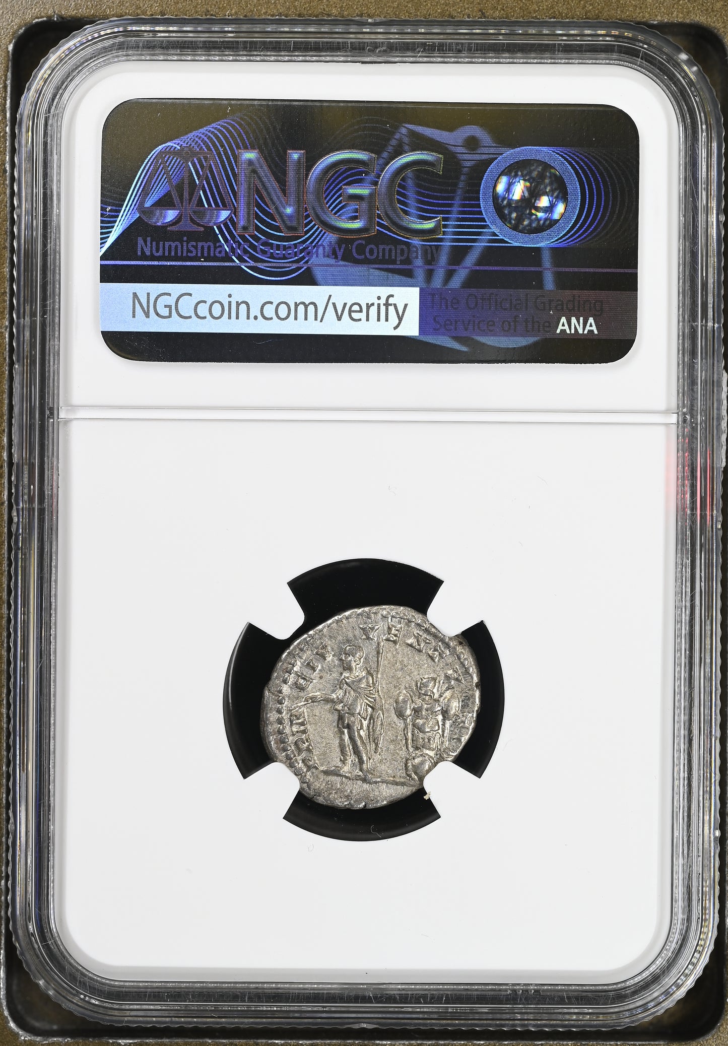 Roman Empire - Geta - Silver Denarius - NGC XF