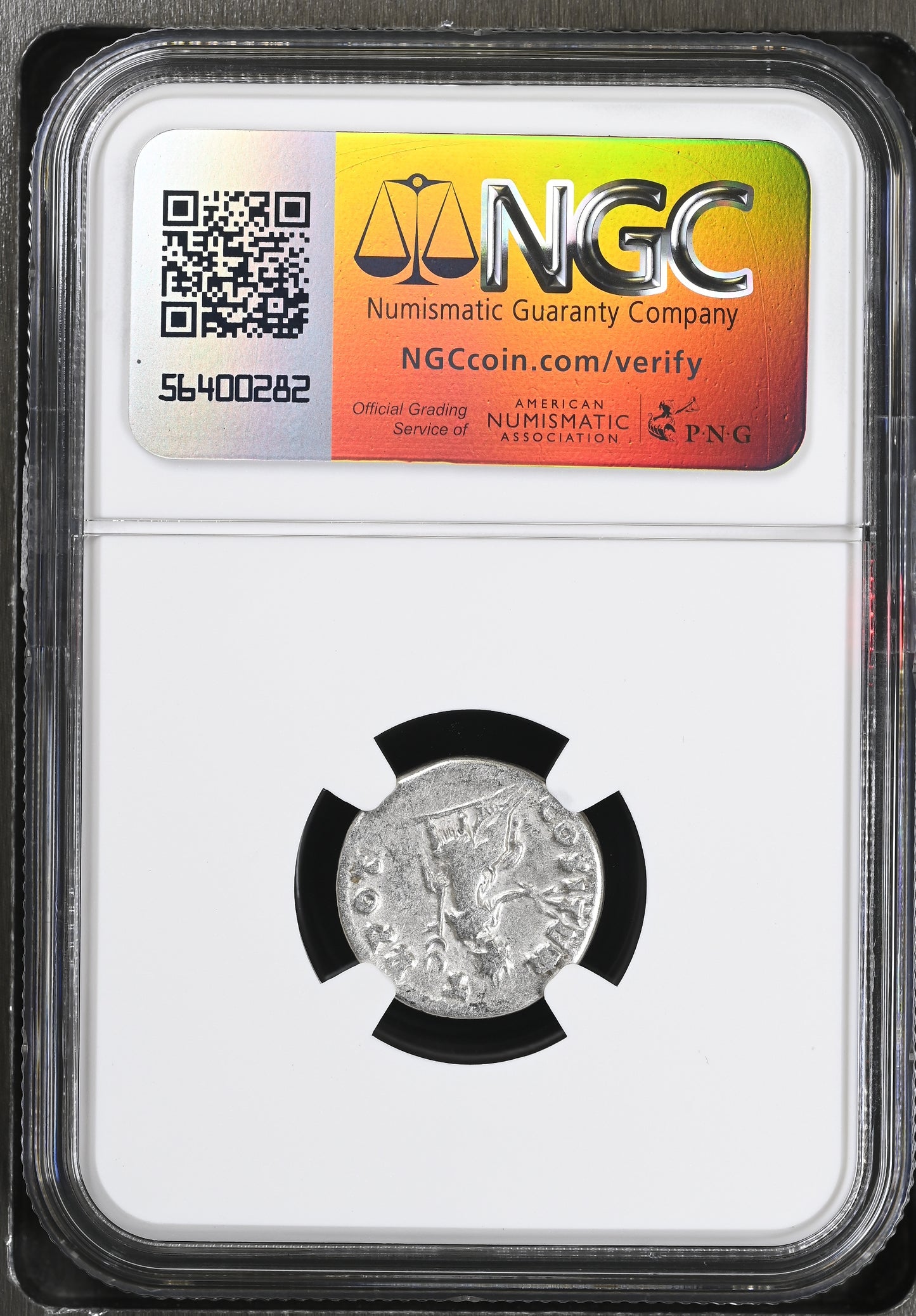 Roman Empire - Vespasian - Silver Denarius - NGC F