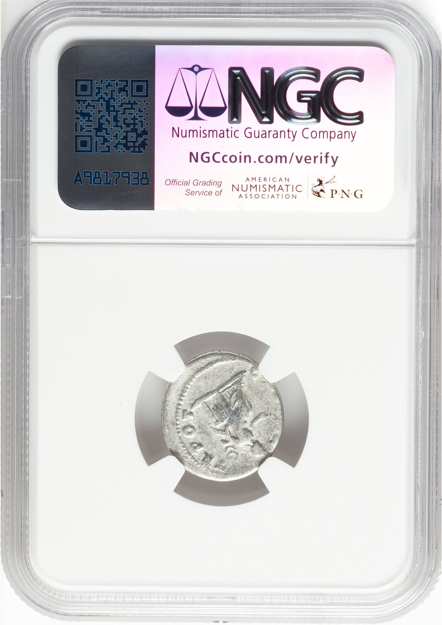 Roman Empire - Vespasian - Silver Denarius - NGC F