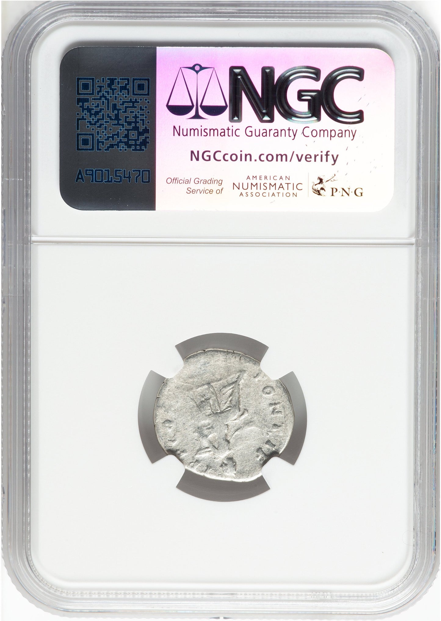 Roman Empire - Vespasian - Silver Denarius - NGC F