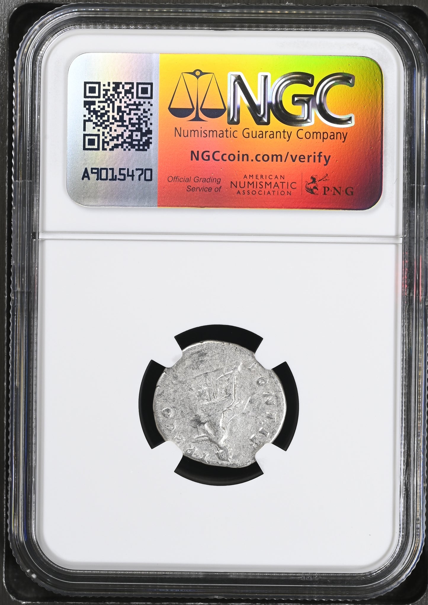 Roman Empire - Vespasian - Silver Denarius - NGC F
