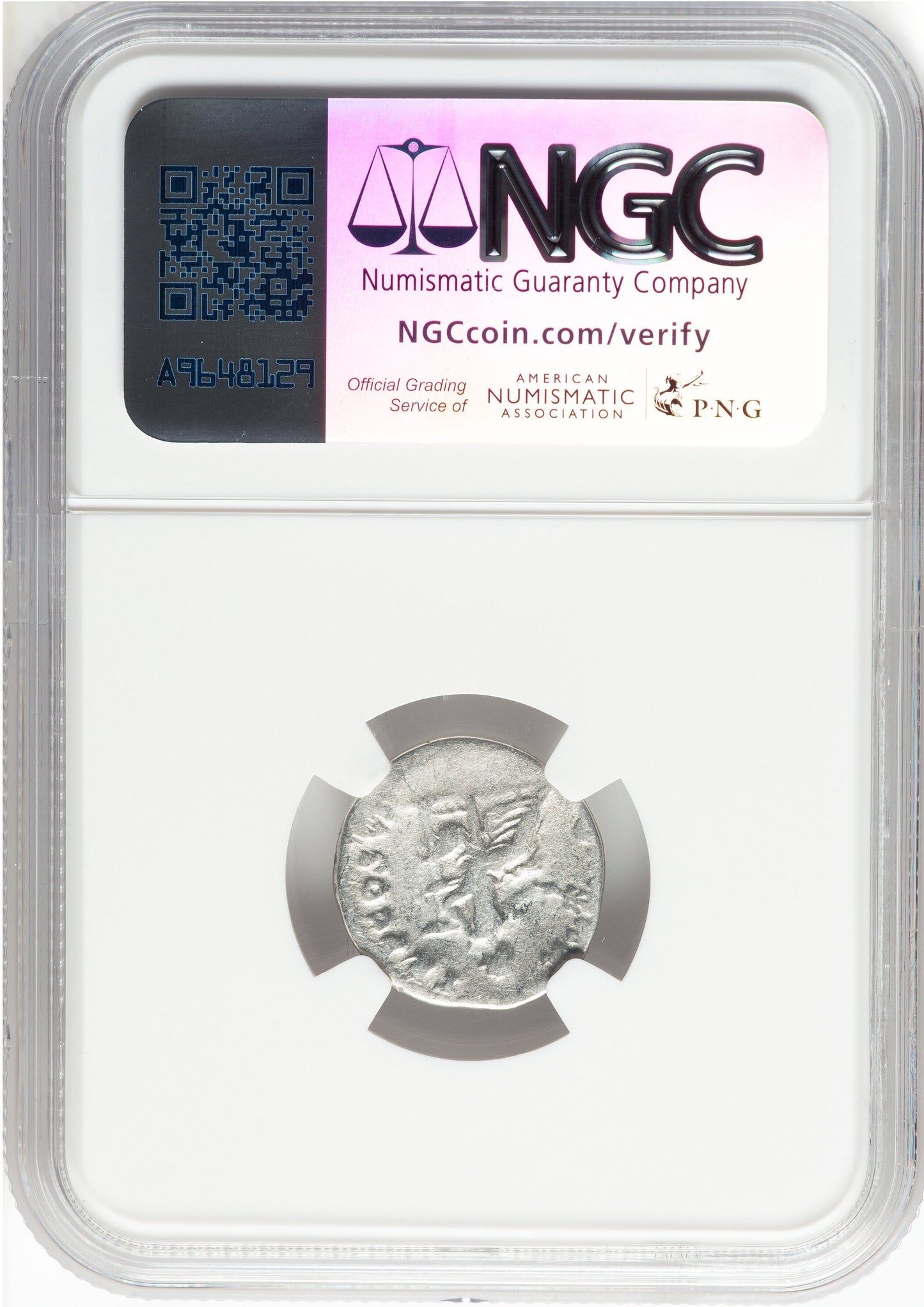 Roman Empire - Vespasian - Silver Denarius - NGC F