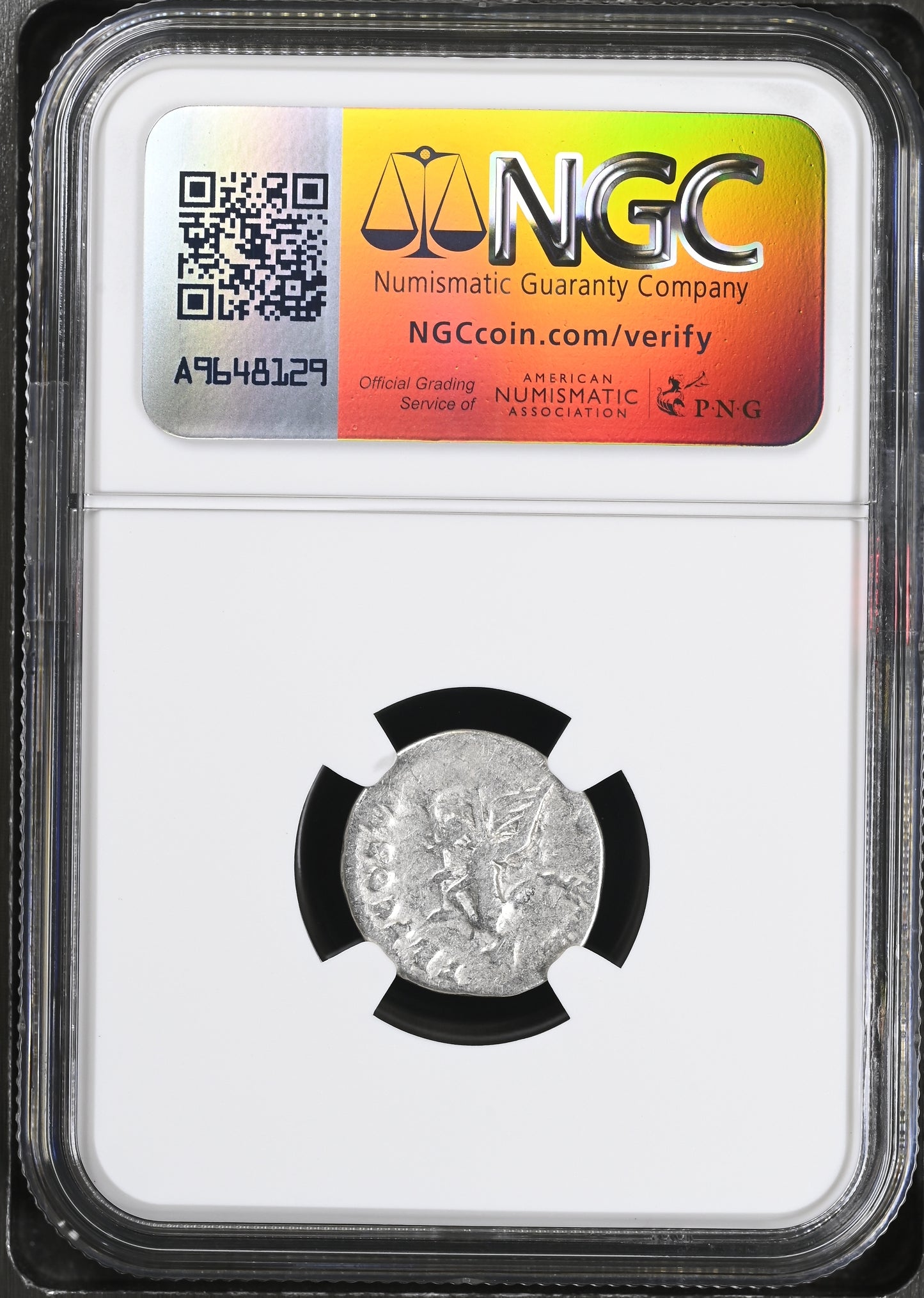 Roman Empire - Vespasian - Silver Denarius - NGC F