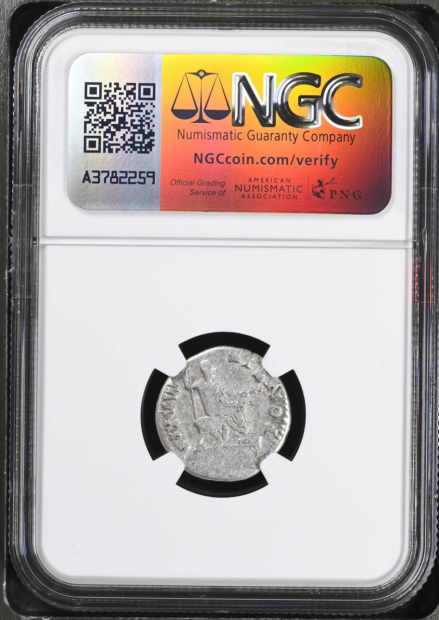 Roman Empire - Vespasian - Silver Denarius - NGC F