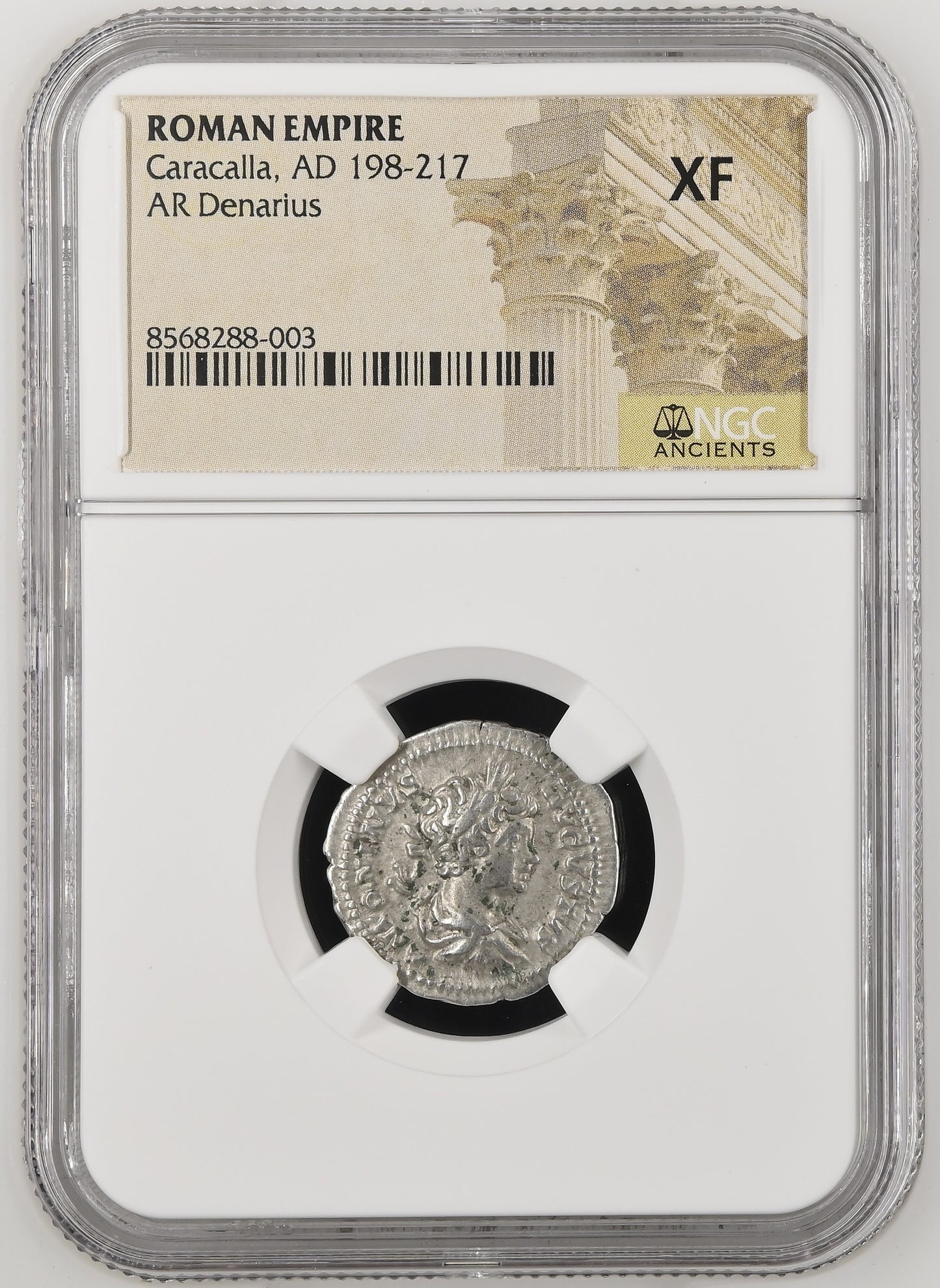 Roman Empire - Caracalla - Silver Denarius - NGC XF - RIC:30