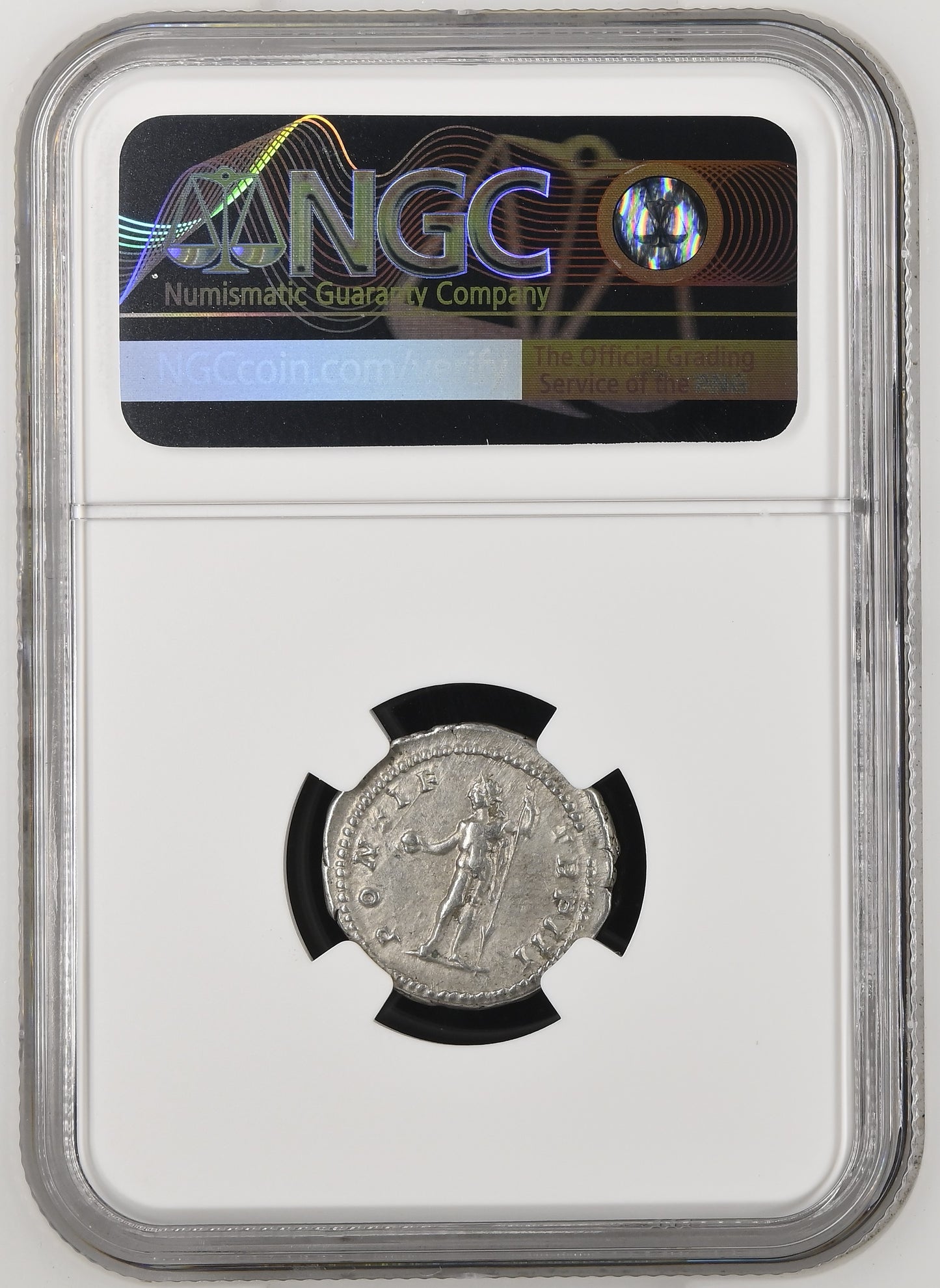 Roman Empire - Caracalla - Silver Denarius - NGC XF - RIC:30
