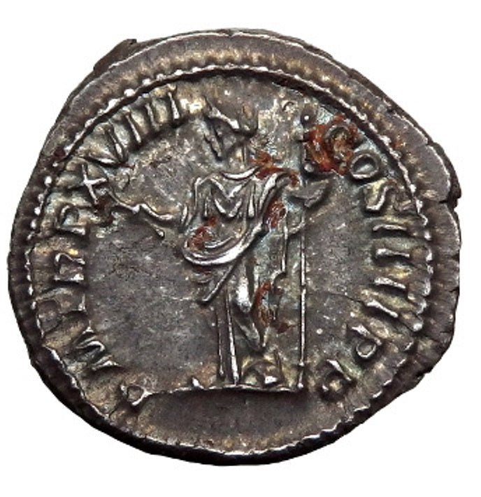 Roman Empire - Caracalla - Silver Denarius - NGC Ch AU - RIC:268