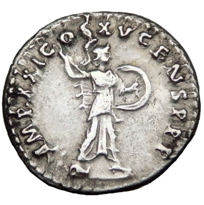 Roman Empire - Domitian - Silver Denarius - NGC XF - RIC:720