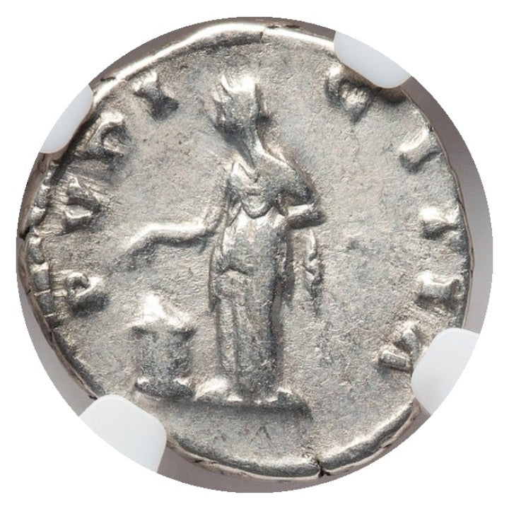 Roman Empire - Faustina II - Silver Denarius - NGC VF - RIC:508a - Golden Age Hoard
