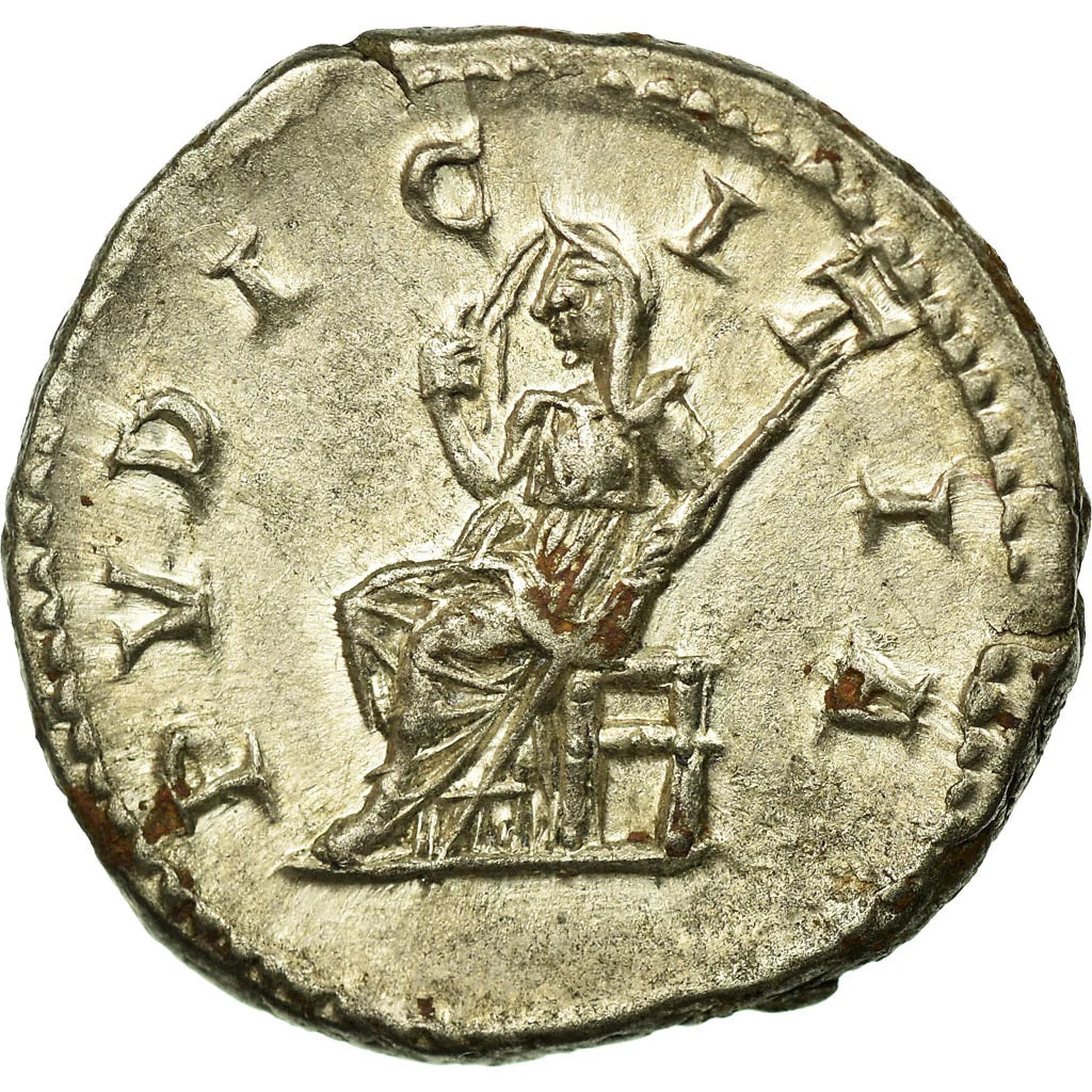 Roman Empire - Julia Maesa - Silver Denarius - NGC Ch AU - Cohen:36