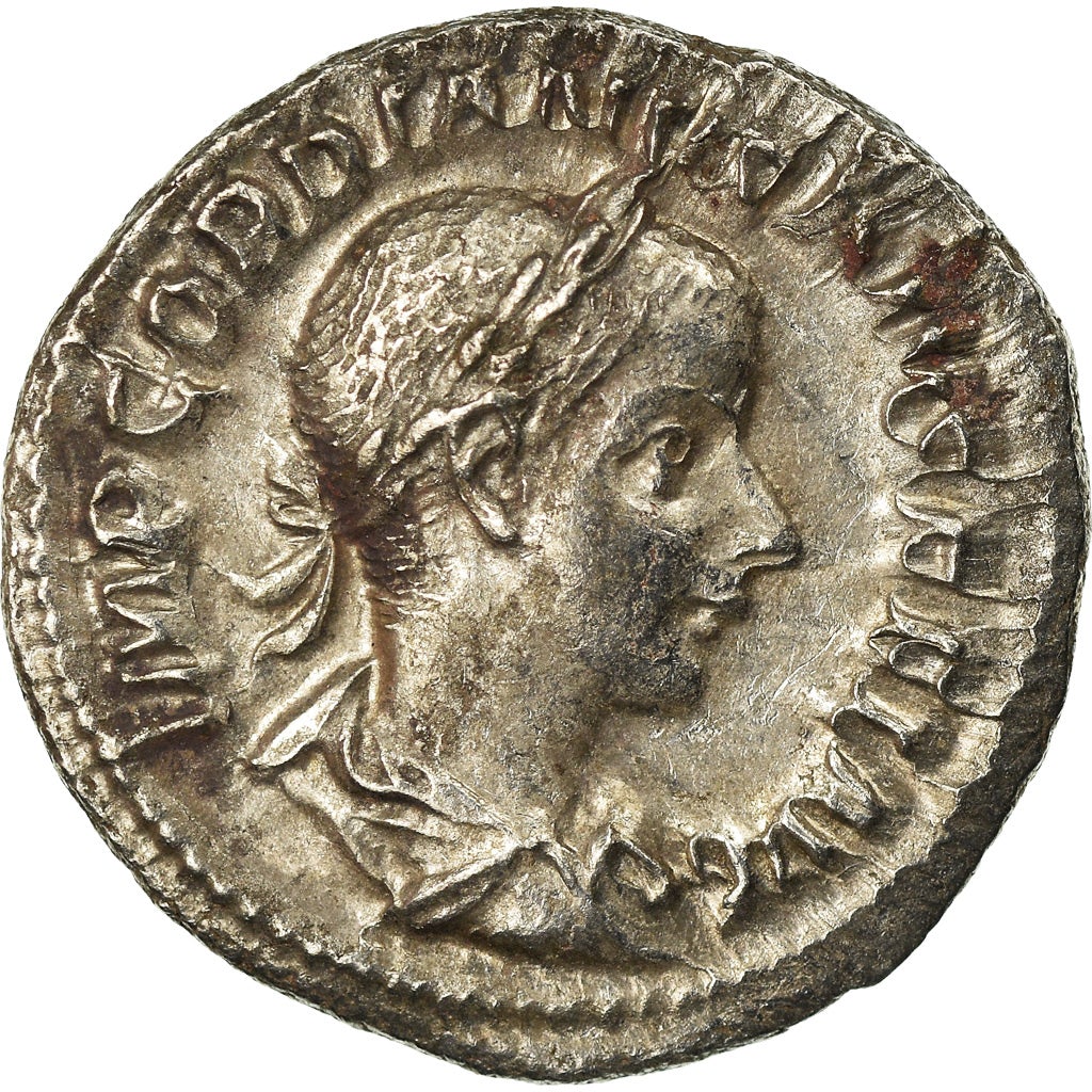 Roman Empire - Gordian III - Silver Denarius - NGC Ch AU - RIC:127
