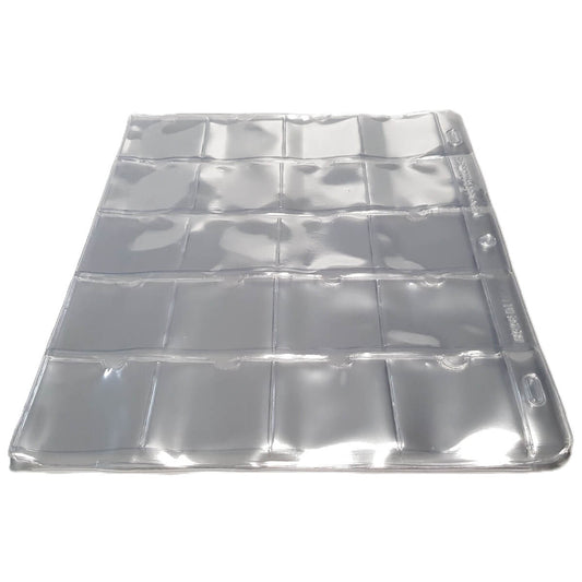 20 Pockets Notebook Pages for 2x2 Coin Flips - 5pcs