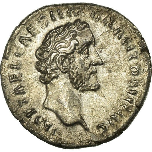 Roman Empire - Antoninus Pius - Silver Denarius - NGC AU - RIC:25