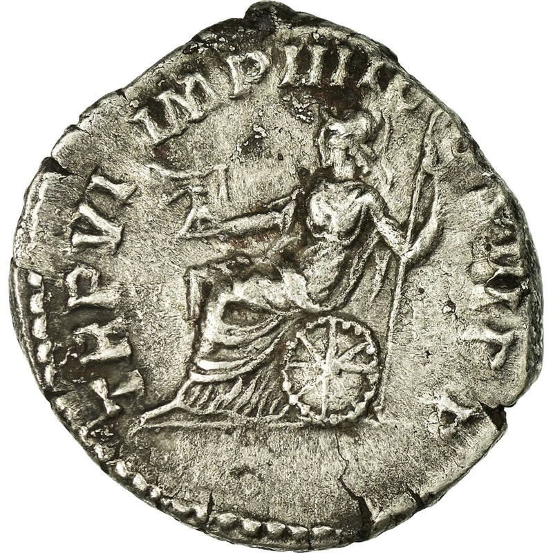Roman Empire - Commodus - Silver Denarius - NGC Ch XF - RIC:12