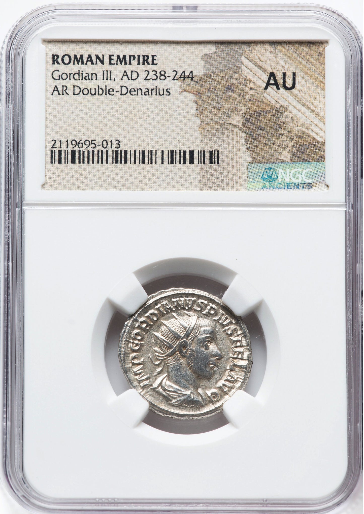 Roman Empire - Gordian III - Silver Double-Denarius - NGC AU
