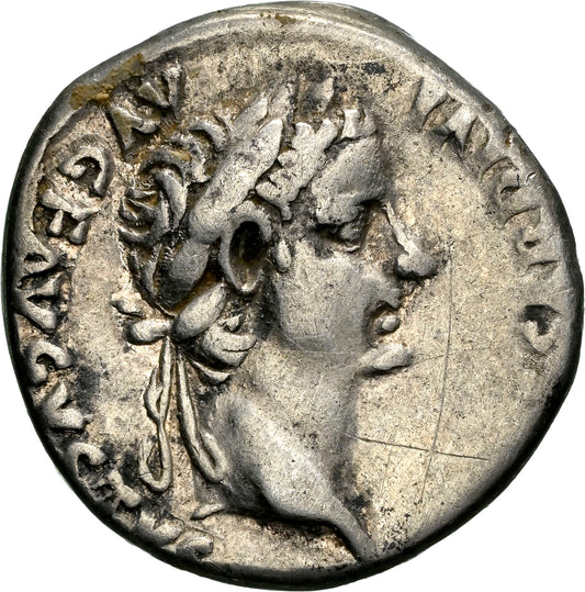 Roman Empire - Tiberius - Silver Denarius - NGC VF - RIC:30