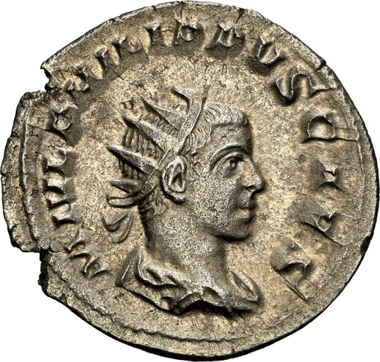 Roman Empire - Philip II - Silver Double-Denarius - NGC Ch AU - RIC:218