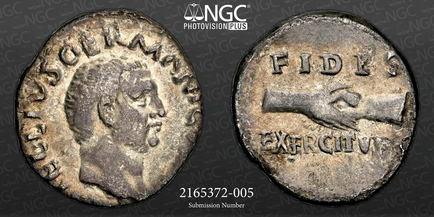 Roman Empire - Vitellius - Silver Denarius - NGC VF - RIC:67