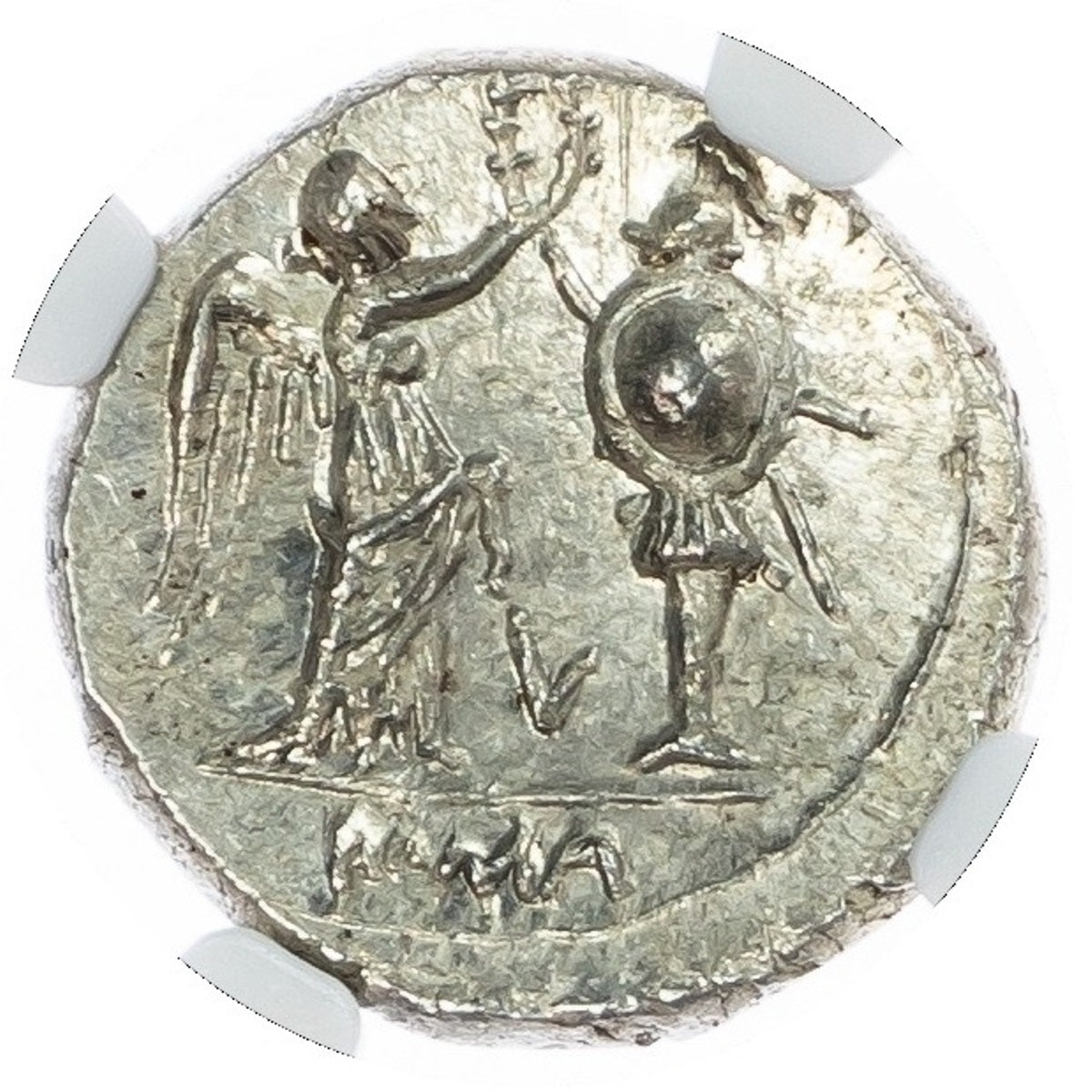 Roman Republic - Anonymous - Silver Victoriatus - NGC MS - Crawf:95/1a