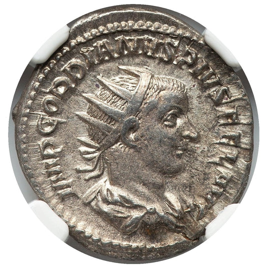 Roman Empire - Gordian III - Silver Double-Denarius - NGC AU