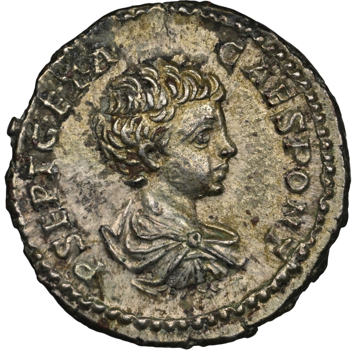 Roman Empire - Geta - Silver Denarius - NGC Ch AU - RIC:20b