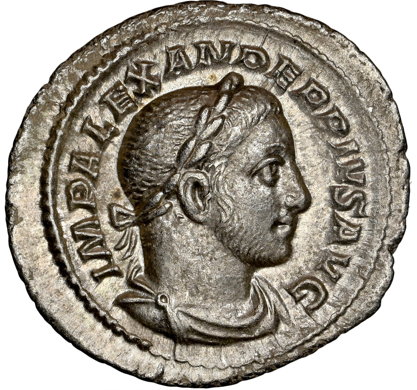Roman Empire - Severus Alexander - Silver Denarius - NGC AU - RIC:114