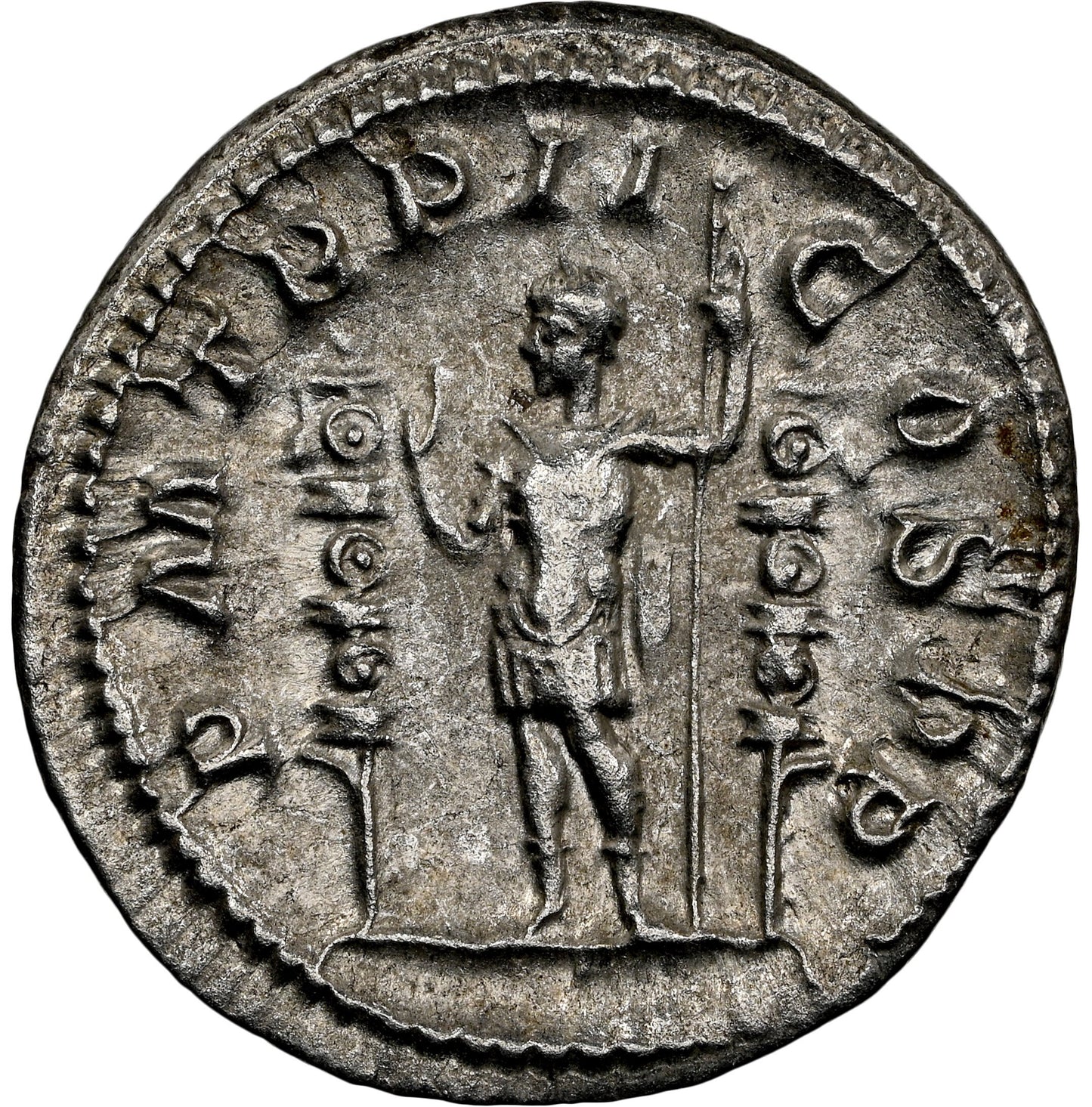 Roman Empire - Maximinus I - Silver Denarius - NGC Ch AU - RIC:3
