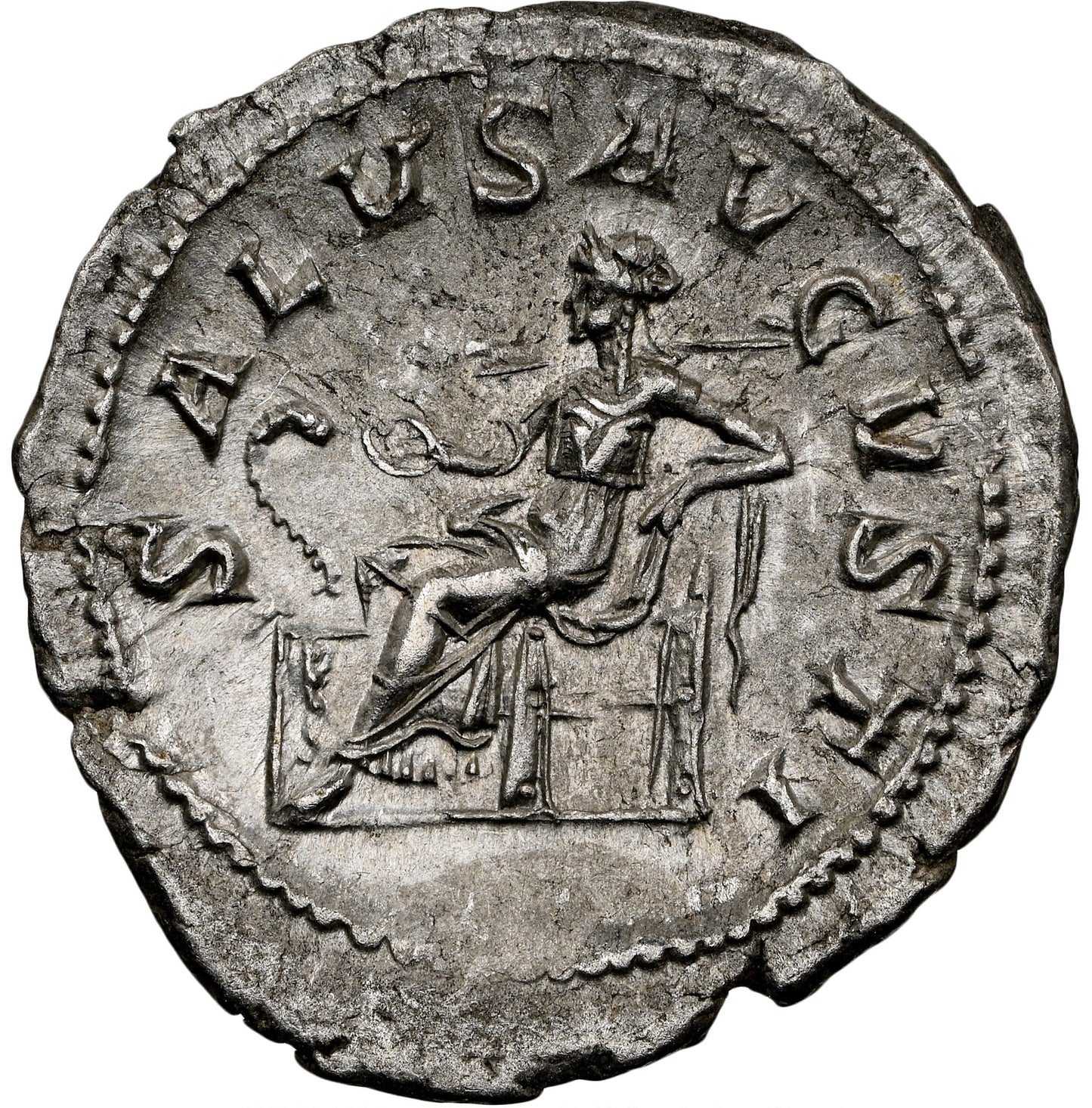 Roman Empire - Maximinus I - Silver Denarius - NGC AU