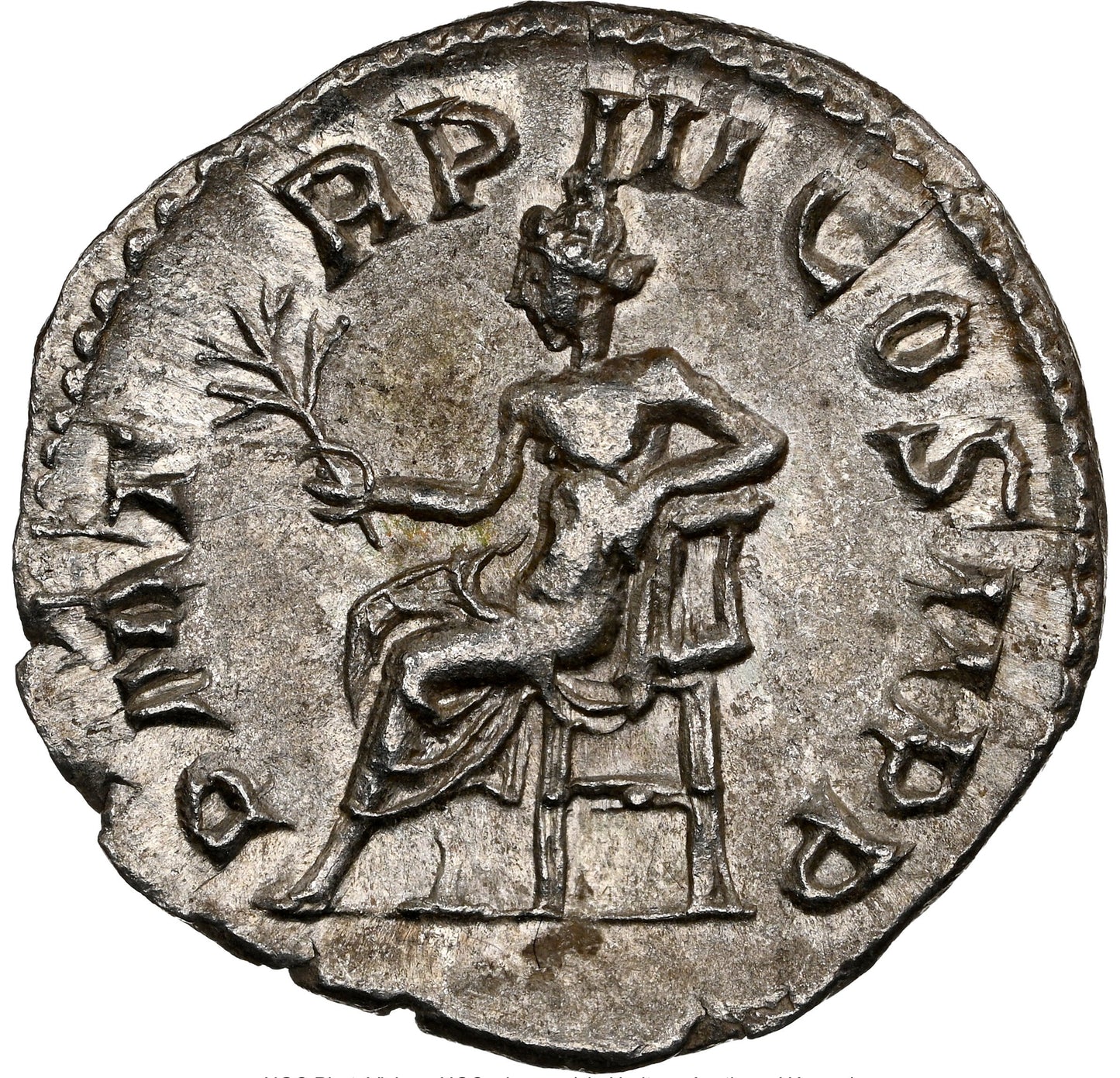 Roman Empire - Gordian III - Silver Denarius - NGC AU