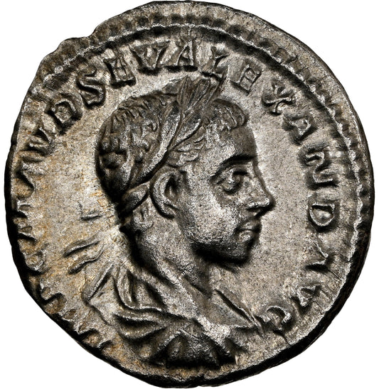 Roman Empire - Severus Alexander - Silver Denarius - NGC AU - RIC:7