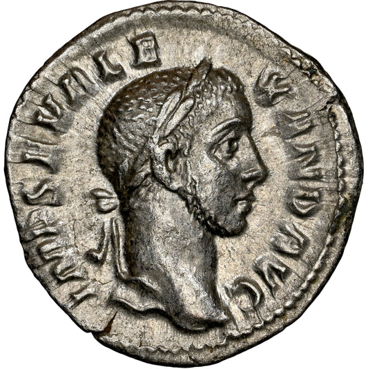 Roman Empire - Severus Alexander - Silver Denarius - NGC AU - RIC:85