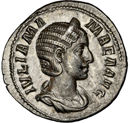 Roman Empire - Julia Mamaea - Silver Denarius - NGC Ch XF - RIC:334