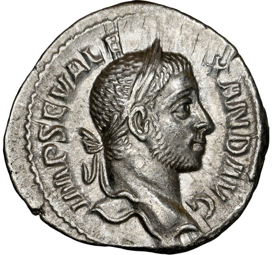 Roman Empire - Severus Alexander - Silver Denarius - NGC AU - RIC:194