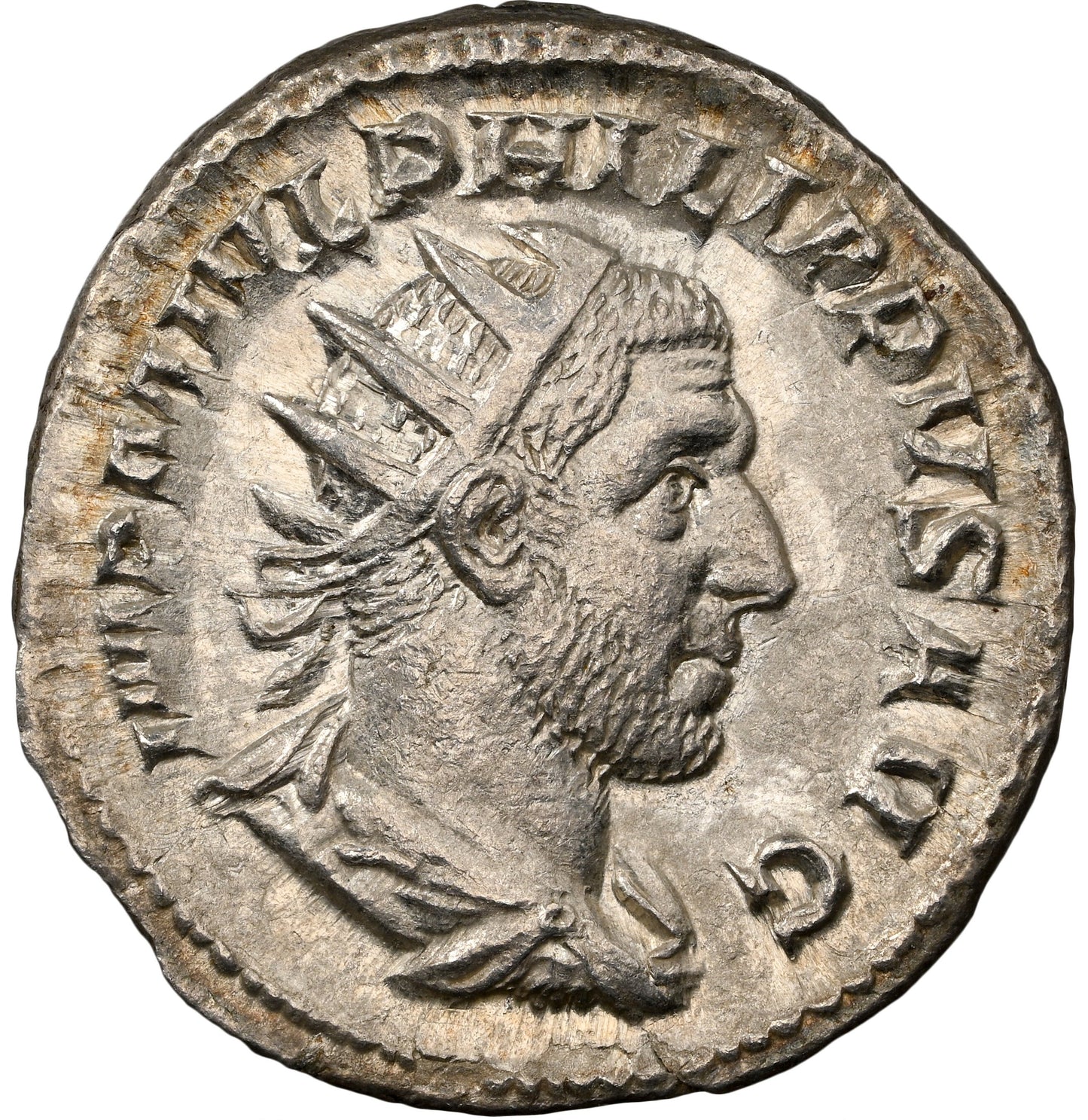 Roman Empire - Philip I - Silver Double-Denarius - NGC AU - RIC:38b