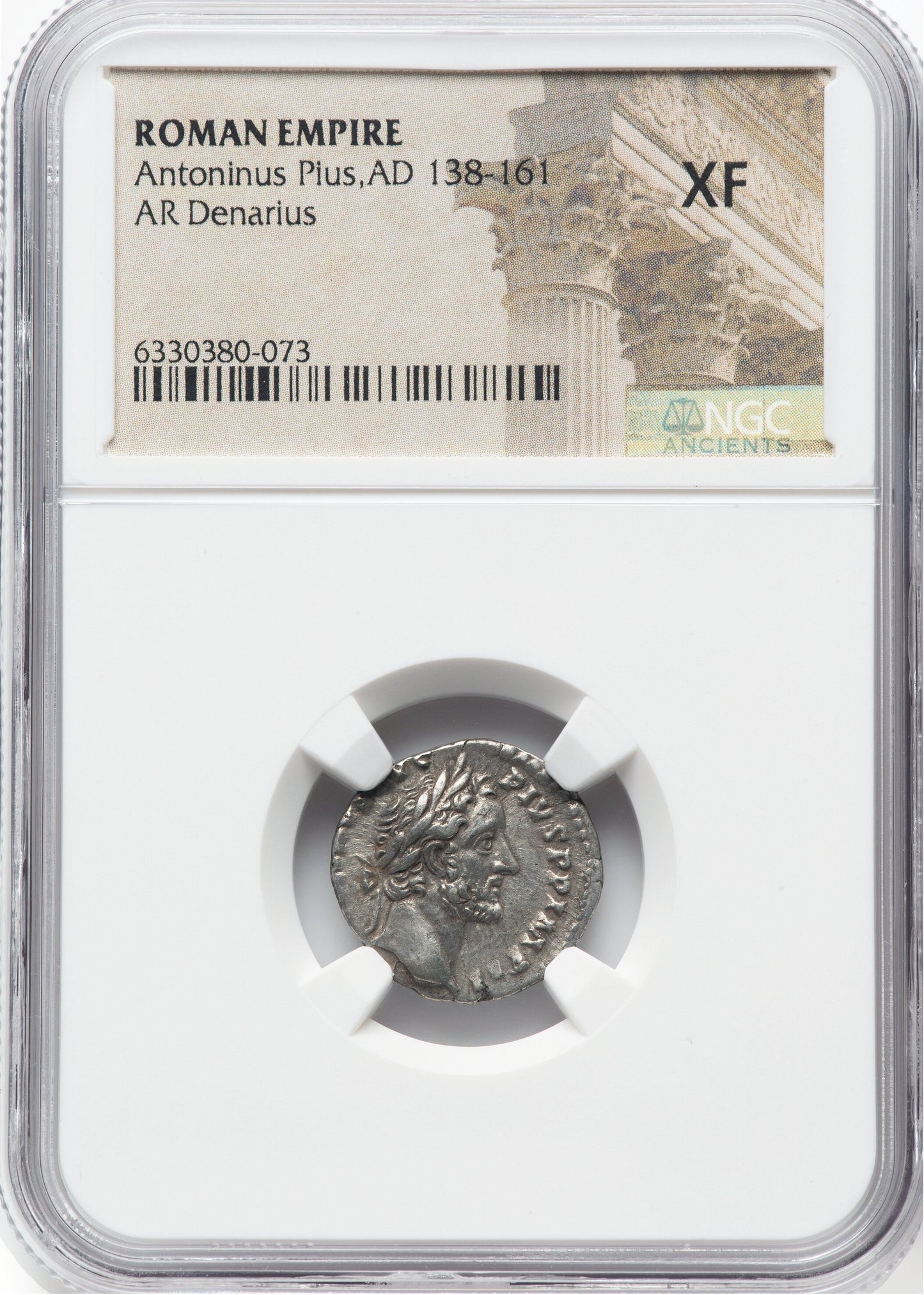 Roman Empire - Antoninus Pius - Silver Denarius - NGC XF - RIC:249