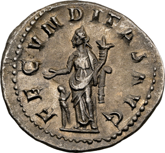 Roman Empire - Herennia Etruscilla - Silver Double-Denarius - NGC Ch XF