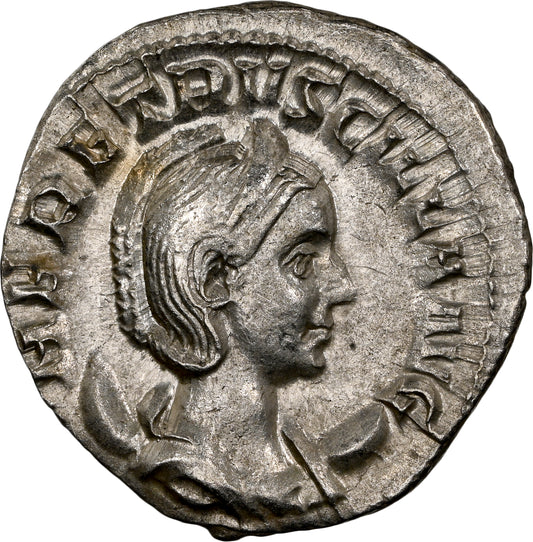 Roman Empire - Herennia Etruscilla - Silver Double-Denarius - NGC Ch XF